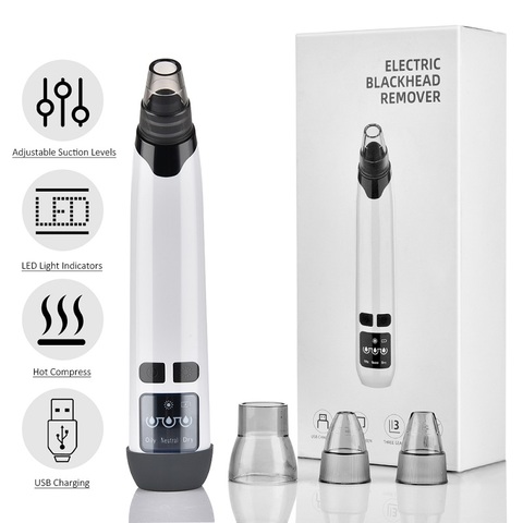 Electric Blackhead Remover USB Rechargeable Pore Vacuum Cleaner Acne Pimple 3 Adjustable Suction Levels Extractor Removal Tool ► Photo 1/6