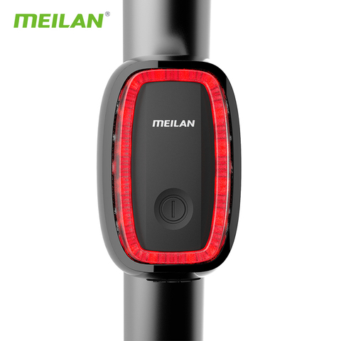USB Bike Light Meilan X6 Smart Brake Rear Light 7 mode Headlight Flash Light Bicycle lights 900mAh Tail Lamp Cycle Accessories ► Photo 1/6
