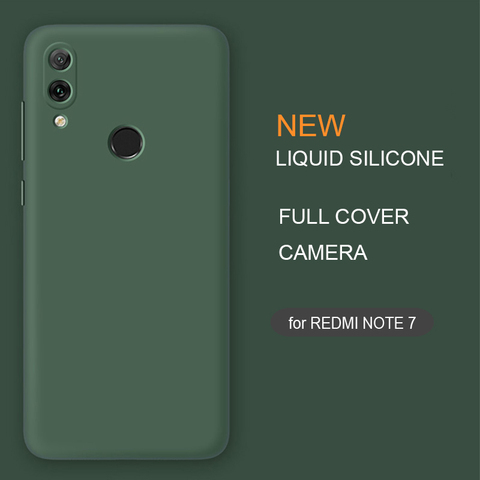 Luxury New Liquid Silicone Phone Case For Xiaomi Redmi Note 7 / Note7 Pro Original Protective Soft Back Cover cases ► Photo 1/6