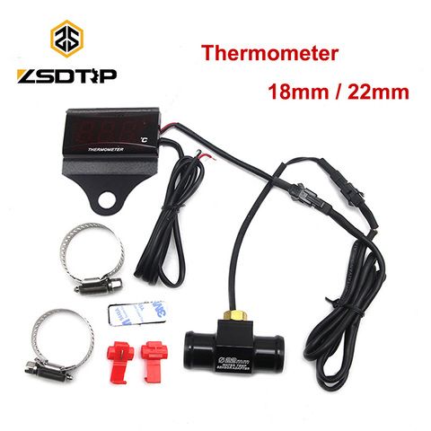 ZSDTRP Universal Motorcycle Thermometer Water Temperature Digital Display Meter Gauge Sensor Adapter For KOSO Yamaha MT 07 MT09 ► Photo 1/6