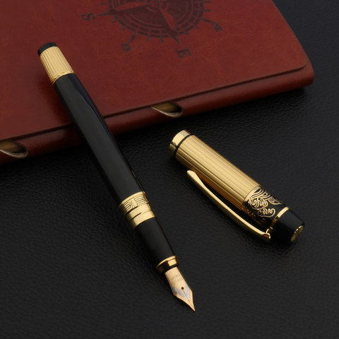 luxury High quality HERO M fountain pen METAL black golden Stationery Office school supplies Writing ► Photo 1/6