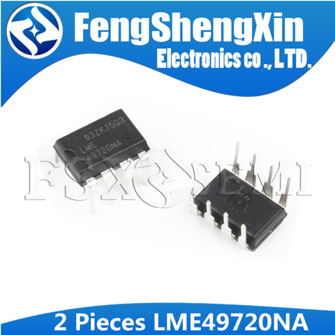 2PCS LME49720NA DIP8 LME49720 DIP-8 49720NA DIP LME49720N Dual High Performance, High Fidelity Audio Operational Amplifier IC ► Photo 1/1