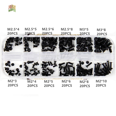 240Pcs M2 M2.5 M3 KM Screw Flat Head Phillips Screws Laptop Notebook Screws Set Kit for computer small screw ► Photo 1/3