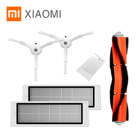 XIAOMI MIJIA Robot Vacuum Cleaner 1 1S 2 Roborock S5 Original Spare Parts Pack Kits HEPA Filter Side Roller Main brush Mop Wall ► Photo 1/6