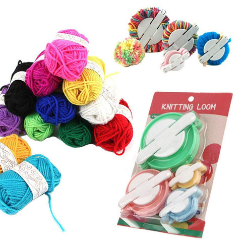4 Sizes Round Pompom Maker Ball Weaver Needle Craft Knitting Wool Tool Suitable for Hat Scarf Headband DIY Craft Supplies ► Photo 1/6