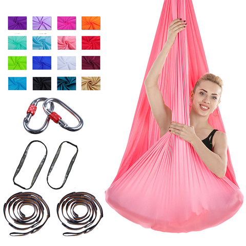 Aerial Yoga Hammock Set Antigravity Air Yoga Hammock Flying Swing Trapeze Anti-gravity Bed Yoga Training Belts For Gym Sporting ► Photo 1/6