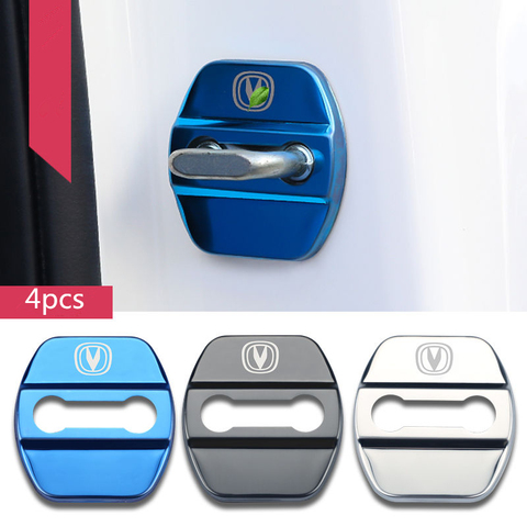 FLYJ 4PCS Car Door Lock Buckle cover car accessories interior Door Lock cover protector  For CHANGAN CS15 CS35 CS55 CS75 CS95 ► Photo 1/6