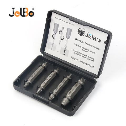 JelBo Screws Remove Demolition Tools Screw Extractor Drill Bit Set Kit Drill Bit Power Tools Accessories Screw Extractor ► Photo 1/6