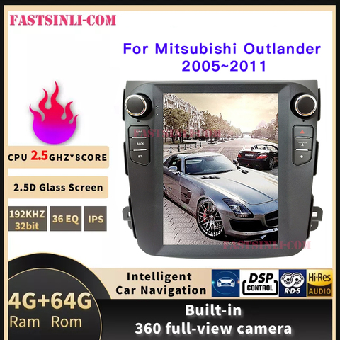 For Citroen C-Crosser 2007-2013 Mitsubishi Outlander xl 2 CW0W 2005-2011 Peugeot 4007 Car Radio Multimedia GPS Android ► Photo 1/3