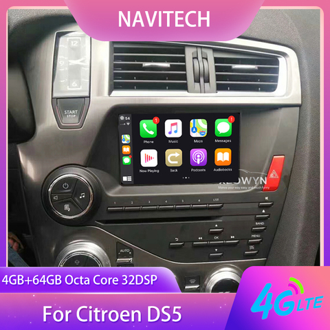 quad-Core Car DVD Player for Citroen DS5 with Radio GPS BT Mirror link WiFi rear video DVR OBD ► Photo 1/6