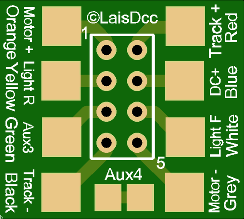 10PCS DCC 8 Pin NEM652 Socket with Solder Tabs/LaisDcc Brand ► Photo 1/2