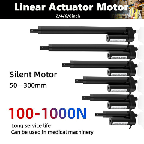 Linear Actuator 24V Electric Motor DC Motor Linear Drive Motor Electrico Moving Stroke 2 Inch 4 Inch 6 Inch 8 Inch 10 Inch ► Photo 1/6