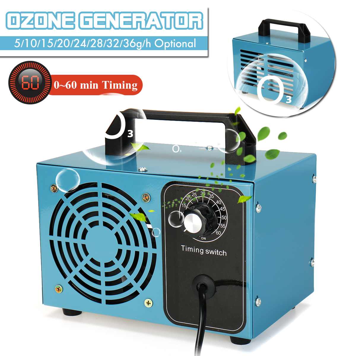 AC 220V 24g/h Ozone Generator Air Cleaner Purifier Ozonizer Ozonizador Ozonator