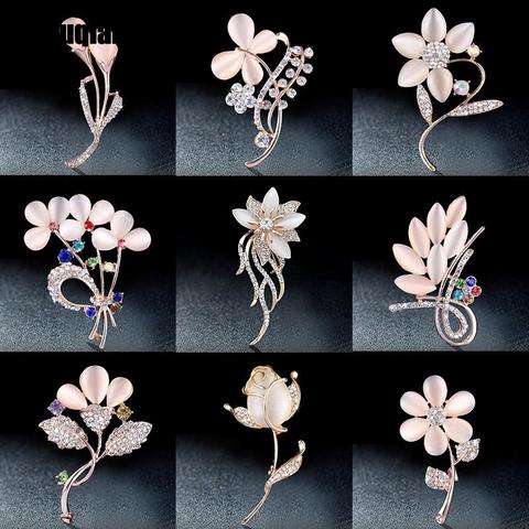 Baiduqiandu Brand Assorted Styles Flower Plant Shape Opal Brooch Pins Fashion Jewelry Accessories Collections ► Photo 1/6