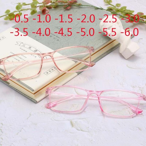 New Square Frame Prescription Men Eyeglasses Vintage Optical Women Myopia Glasses -0.5 -1 -1.5 -2 -2.5 -3 -3.5 -4 -4.5 -5 -6 ► Photo 1/6