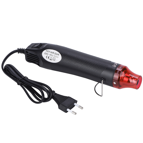 JCD DIY Mini hot air gun 220V EU PLUG Multifunction Hairdryer with metal support 330W Heat gun welding repair tools high quality ► Photo 1/6