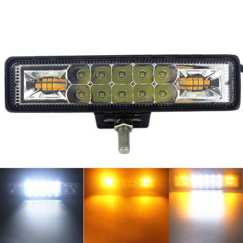 48W Strobe Flash LED Light Bar White Amber Blue Red for Offroad 4x4 ATV SUV Motorcycle Truck Trailer Car Accessories 12V ► Photo 1/6