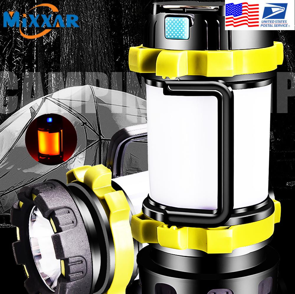 Outdoor Portable LED Camping Lantern Bright Tent Lamp Outdoor Hiking Warnlight