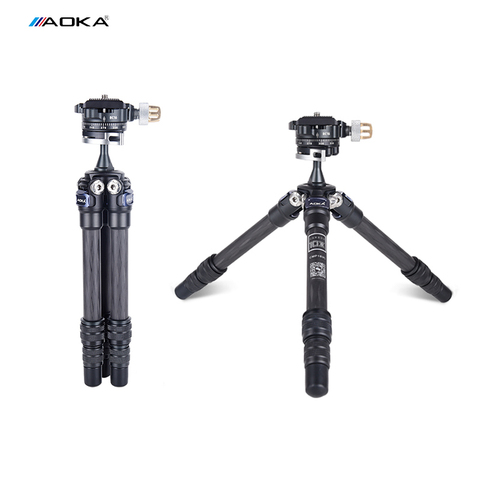 AOKA CMP163 Tripod Portable Carbon Fiber Tripods Camera Stands With BC16 Ball Head 3 Section Max Loading 3kg ► Photo 1/6