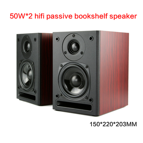50W*2 High-power Audio Speaker D42 Fever Desktop Hifi Passive Bookshelf Speaker TV Surround Front Guide Wall-mounted Speaker ► Photo 1/1