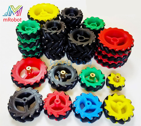 5Colors  Aluminium Mecanum Wheels Set Universal 40/60/70mm Wheels  for Robot Car ► Photo 1/5