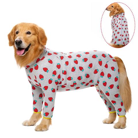 Miaododo Cotton Large Dog Clothes Pajamas Medium Dog  Costume Jumpsuits Clothes For Dogs 2022 Male Female Fully Covered Belly ► Photo 1/6