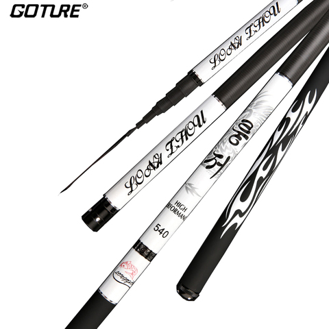 Goture Telescopic Fishing Rod Carbon Fiber 2.7m-10m 2/8 Power Hard Stream Fishing Rod Hand Pole for Carp Trout Fishing Tackles ► Photo 1/6