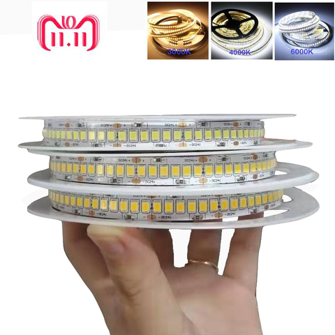 5m 2022 New High CRI 90 4000K 240LED/m 24V LED Strip Light 2835 0.2w warm white 1800lm/m For Home ► Photo 1/4