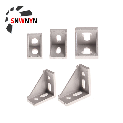 2/5PCS 4040 4080 6060 8080 2022 2028 3030 3060 Aluminum Corner Bracket For 20/30/40/45/60 Aluminum Profile Connector CNC Router ► Photo 1/6