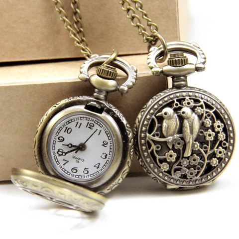 Fashion Quartz Movement Vintage Pocket Watch Double Magpies Pocket Watches XRQ88 ► Photo 1/6
