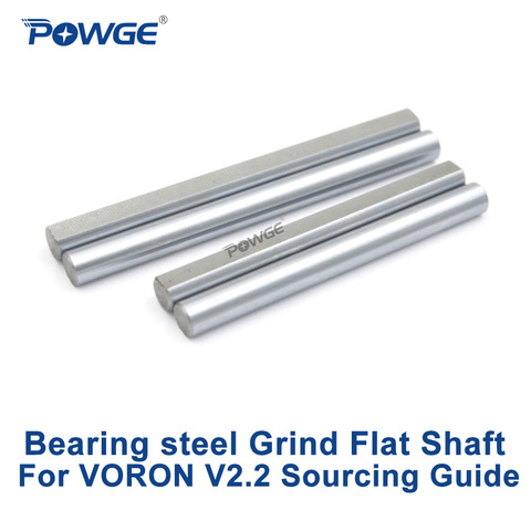 POWGE Bearing steel Rod D type shaft Grind Flat Linear Rail Round Length 26/30/45/50/60mm Diameter 5mm VORON MOTION PARTS ► Photo 1/6