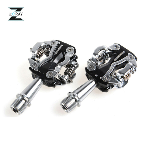 ZERAY MTB Mountain Bike Self-locking Pedals Cycling Clipless Pedals Aluminum Alloy SPD CR-MO Pedals Bicycle Accessories 2 Colors ► Photo 1/6