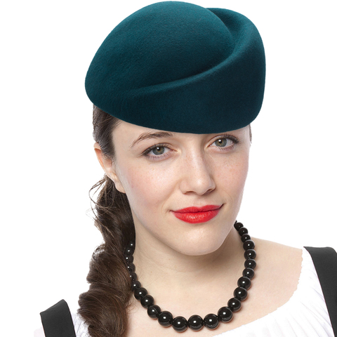 Lawliet Winte Beret Hats for Women Fashion French Wool Beret Air Hostesses Pillbox Hats Fascinators Ladies Hats A137 ► Photo 1/6