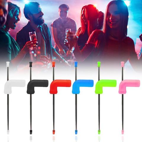 1PC Beer Snorkel Straw Beer Bong Funnel Slammer Double Snorkel Drinking Beer Bar Tools Festivals Party Dispenser Y1F5 ► Photo 1/6