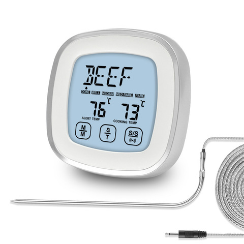 Kitchen Meat Thermometer Probe LCD Digital Cooking Thermometer Smart Touch Screen Control For Meat Oven BBQ Cooking ► Photo 1/6