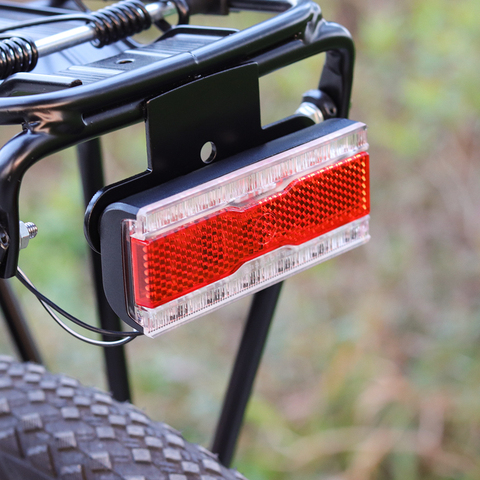 Bike Rack Rear Light With Reflector for Bicycle Dynamo Wheel Input AC6V Built-in Capacitor and 12 LED High Bright Tail Light ► Photo 1/6