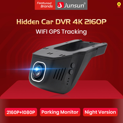 Junsun S690 4K WiFi Car DVR Camera NTK 96660 2160P Dashcam Video Recorder Registrator GPS Tracking Night Version Parking Monitor ► Photo 1/6