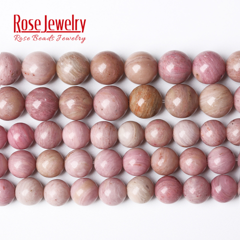 AAAA Quality Natural Stone Rhodonite Round Loose Beads 15