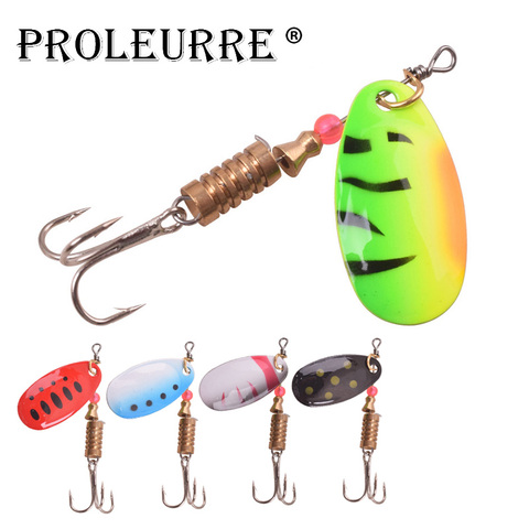 1Pcs Spinner Fishing Lures 2.5g 3.5g 5.5g Metal Sequin spoon Jig Wobblers CrankBaits Trout With Feather Hooks for Carp Pesca ► Photo 1/6