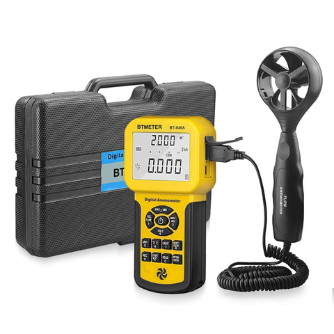 Digital Anemometer BT-846A wind tester Measures Wind Speed Wind Temp Pro HVAC Air Volume CFM Air Flow Velocity Meter ► Photo 1/6