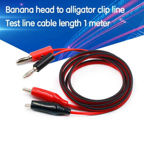 4MM Dual Alligator Clip to Banana Connector Oscilloscope Test Probe Cable 1M 3FT Red Black ► Photo 1/6