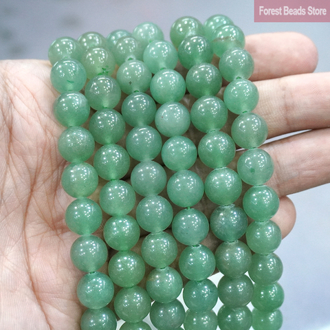 Green Aventurine Round Beads Natural Stone 15
