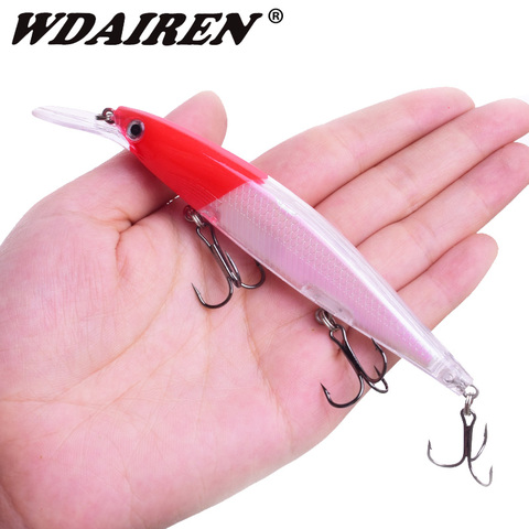 1Pcs Floating Minnow Fishing Lures 125mm 12.5g laser Wobblers Artificial Hard Bait Crankbait Bass carp Pesca Fishing Tackle ► Photo 1/5