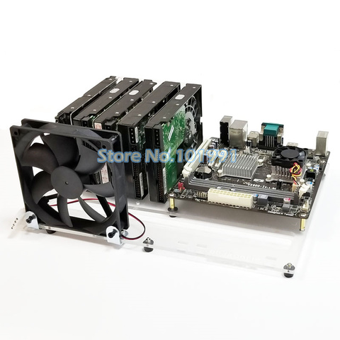 Hard drive bracket 3.5 2.5-inch hard drive multi-layer stacking ITX MATX motherboard NAS DIY with fan ► Photo 1/4