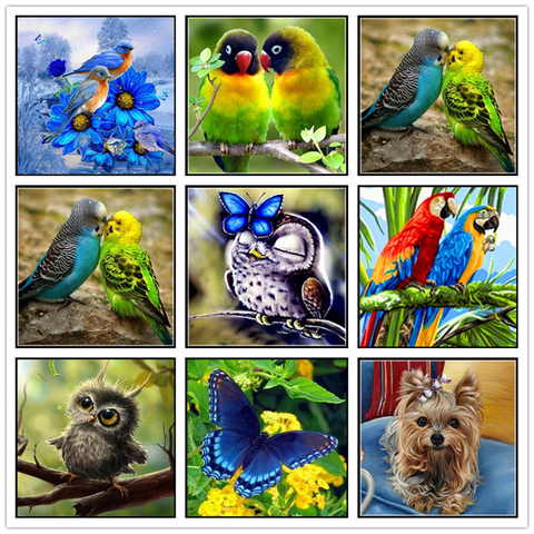 Diamond Painting Cartoon Animal Parrot Owl Bird 5D DIY Diamond Embroidery Set Rhinestone Mosaic Cross Stitch Gift ► Photo 1/6