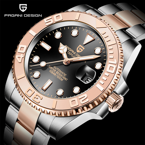PAGANI DESIGN Stainless Steel Waterproof Watch Men relogio masculino Men Automatic Watch Sapphire Luxury Mechanical Wristwatch ► Photo 1/6