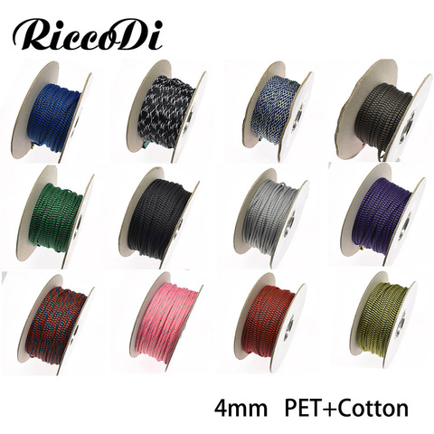 3M/Lot 4mm Wide Braided Soft PP Cotton Yarn + PET Expandable Sleeving Cable Wire Sheath Black/Brown/Red/Yellow/Green/Blue/Purple ► Photo 1/6