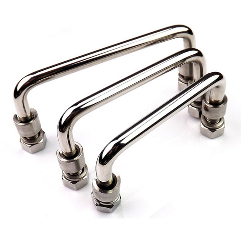 Stainless Steel Industrial Handle U-Shape folding Toolbox suitcases Equipment Distribution Box Cabinet knob Hardware 90-150mm ► Photo 1/6