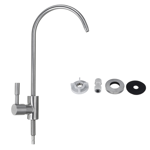 304 Stainless Steel Kitchen Sink Faucet Single Lever Cold Water Tap Drinking Water Filter Faucet 360 Degree for Home ► Photo 1/6