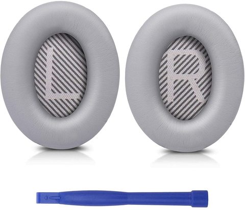 Professional Bose QC35 Ear Pads Cushions Replacement - Earpads Compatible with Bose QuietComfort 35 (QC35) Headphones Silver ► Photo 1/6